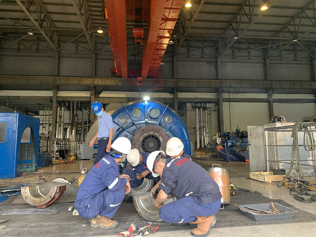 Sữa chữa, khắc phục độ rung Tuabin số 1